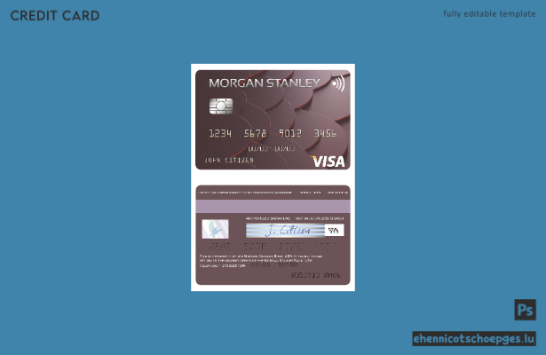 USA Morgan Stanley Bank Visa-Kartenbeispiel